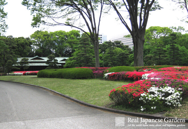 The large teahouse in the garden of the Tokyo Imperial Palace.